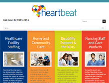 Tablet Screenshot of heartbeatnursing.com.au